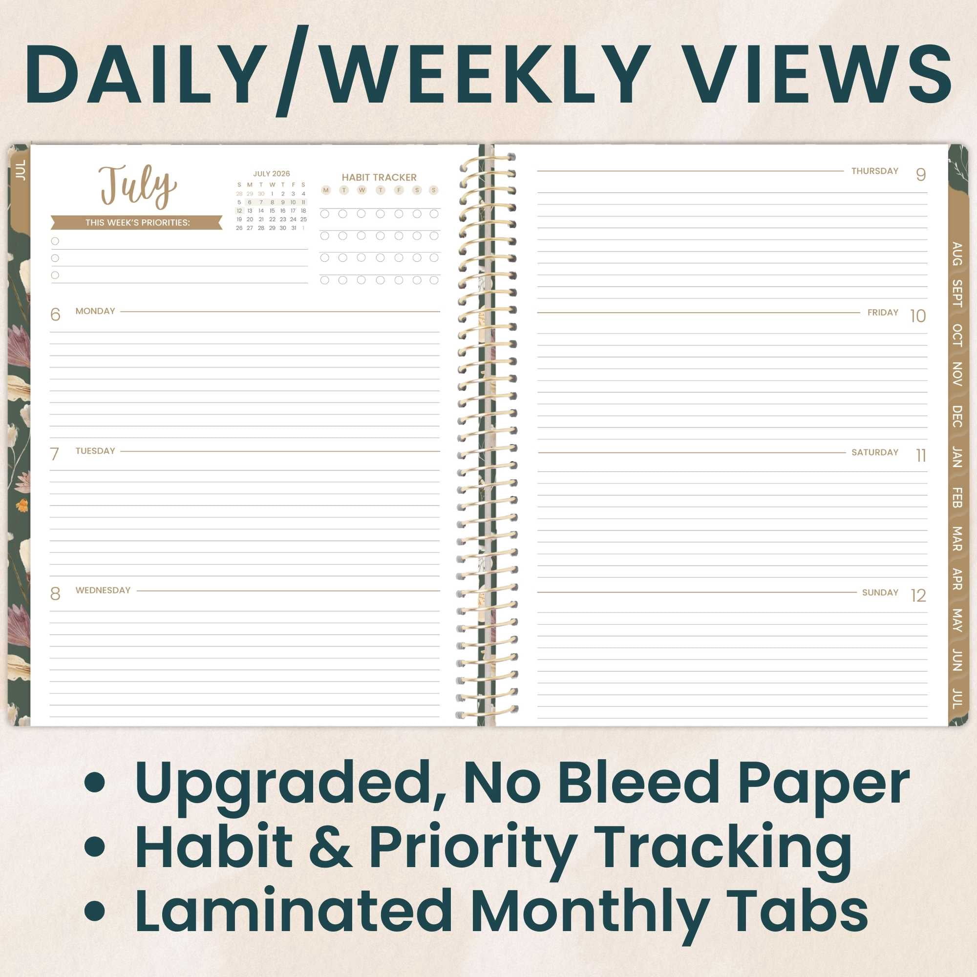 bloom daily planners 2026-2027 Academic Planner, 13 Month Monthly & Weekly, 8.5" x 11" Soft Cover, Stickers Included, Butterfly Garden