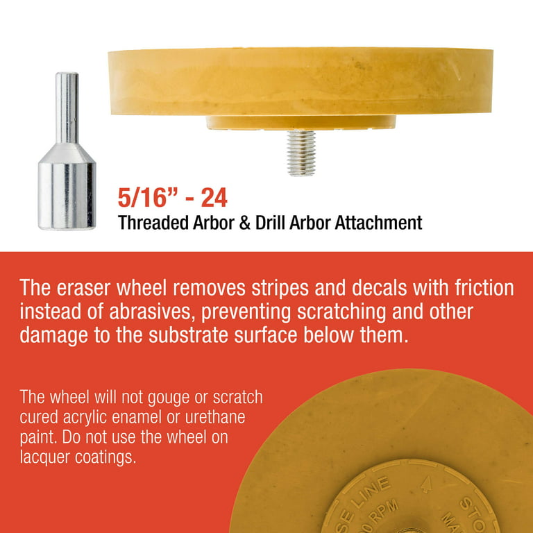Decal Remover Eraser Wheel Rubber Car Vinyl Sticker Glue Paint