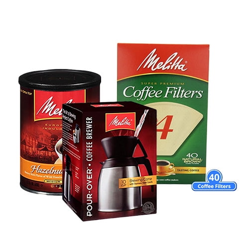 Melitta Pour Over Thermal Carafe w/ Size 4 Filter & Coffee Pour Over