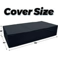 thumbnail image 2 of HOOOWOOO Patio Outdoor Furniture Cover,Waterproof Weather Couch Cover,Extra Large Rectangular Rain Sectional Sofa Covers for Patio Conversation Set 126X63X28" Black, 2 of 12