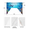 thumbnail image 6 of Shark Kitchen Swag Valances for Windows, Blue Ocean Underwater Animal Coral Tropical Fish Swag Valances Curtains for Living Room, Rod Pocket Window Treatments for Bathroom, Bedroom, Cafe, 56"x36", 6 of 6