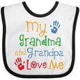 thumbnail image 3 of Inktastic My Grandma and Grandpa Love Me Boys or Girls Baby Bib, 3 of 4