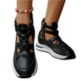 thumbnail image 3 of KEVCHE Womens Openwork Breathable High-Top Thick Sole Sandals, Orthopedic Platform Sneakers with Arch Support, Hollow Out Wedge Casual Dress Summer Shoes for Women, 3 of 5