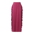thumbnail image 4 of Riforla Women's Slim Solid Color Skirt with Fringe on Both Sides Skirts for Women Trendy RD2 S, 4 of 7