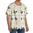 thumbnail image 4 of Vsdgher Funny Chicken Print Men's Wrinkle Free Untucked Cuban Shirt Business Casual Button Down Shirts Short Sleeve Shirt, 4 of 7