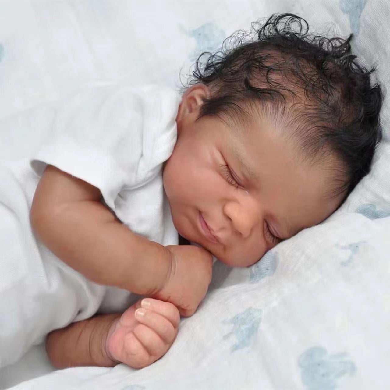Lifelike Reborn Baby Dolls Black - 18 Inch African American Realistic Newborn Real Life Baby Dolls with Accessories, Birthday Gift Set for Kids Age 3+