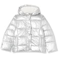 thumbnail image 2 of Essentials Toddler Girls Heavyweight Hooded Puffer Jacket, Metallic Silver, 3T, 2 of 2