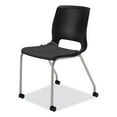 thumbnail image 2 of HON HMG2.N.A.ON.CU10.PLAT Motivate 300 lbs. Capacity Four-Leg Stacking Chair - Onyx/Black/Platinum (2/Carton), 2 of 3