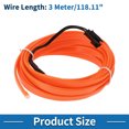 thumbnail image 5 of Unique Bargains 3 Meter EL Wire Cable LED Glow String Light Car Lighting Strip Flexible Neon Light for Car Decoration Wiring Driver(12v) Orange, 5 of 7