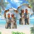 thumbnail image 3 of Camisa hawaiana con estampado 3D de gallo de dibujos animados para hombre, divertidas camisas Aloha con estampado de animales, blusas de calle unisex, blusas con solapa, mangas cortas, 3 of 5