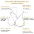 thumbnail image 5 of DELIMIRA Women's Front Closure Racerback Bras Plus Size Full Coverage Underwire Unlined Bra, 5 of 6