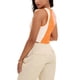 thumbnail image 3 of ATHLECHIC Camiseta sin mangas de verano de bloques de color para mujer, con cuello redondo, básica y corta, color naranja, 3 of 5