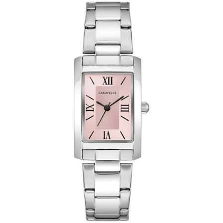 Caravelle by Bulova Women's Stainless Steel Classic Watch with Pink Dial - 43L224