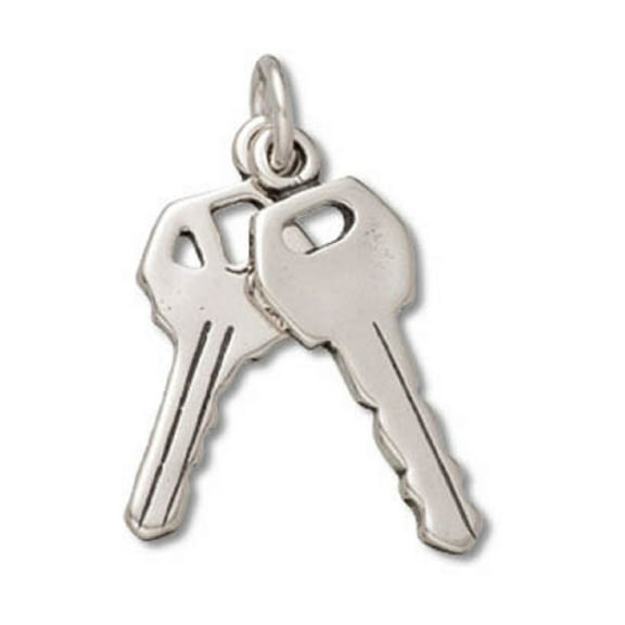 Sterling Silver 16" .8mm Box Chain 3D House And Car Truck Keys Pendant Necklace