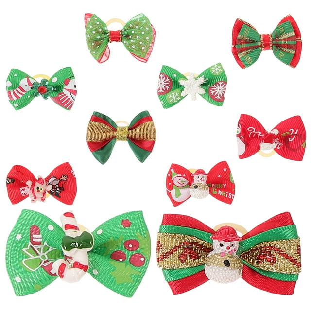 IDEANATEGRATE 10Ud Moños Para Perros Pequeños Accesorios Seguros Para Peinado Diario Y Festividades