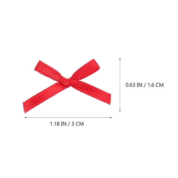 Luxshiny 300Pcs Miniature Bows for Crafting Red Cloth Small Hair Bows for Festival Use