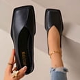 thumbnail image 4 of Purcolt Flats for Women Trendy Casual PU Leather V-Cut Square Toe Slip On Ballet Shoes Lightweight Comfort Soft Sole Dress Shoes for Walking Work Office, 4 of 9
