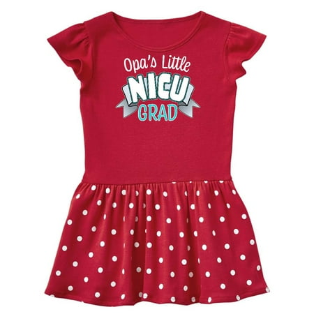 

Inktastic Opa s Little Nicu Grad in Blue with Banner Gift Baby Girl Dress