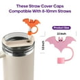 thumbnail image 4 of WILLED 4 Pack Halloween Straw Cover Cap for Stanley Cup 30 40 oz, Silicone Straw Toppers Cowboy Hat, Tumbler Cup Accessories for 10mm Straw Cute Gifts for Women men, 4 of 7