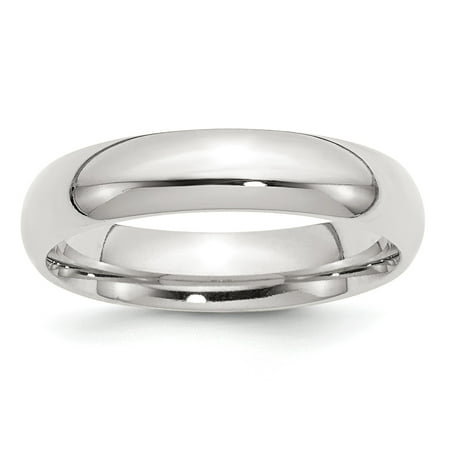 Solid Polished Engravable 5mm Comfort Fit Band Ring - Ring Size: 4 to