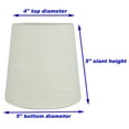 thumbnail image 2 of MERIVILLE Linen Clip-On Chandelier Lamp Shades, 4 x 5 x 5 in, Eggshell, Set of 5, 2 of 5