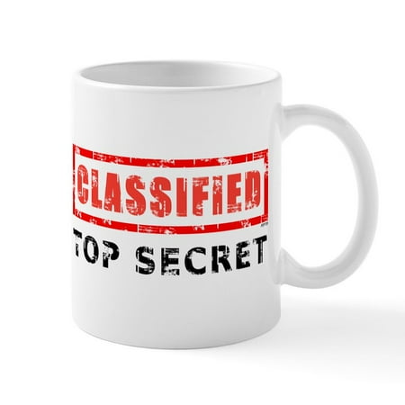 

CafePress - Classified Top Secret Mug - 11 oz Ceramic Mug - Novelty Coffee Tea Cup
