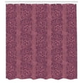 thumbnail image 3 of Bohemian Shower Curtain, Ethnic Middle Eastern Swirly Floral Bouquets Motifs Baroque Influences, Fabric Bathroom Set with Hooks, 69W X 70L Inches, Mauve Taupe Eggplant, by Ambesonne, 3 of 3