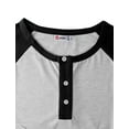 thumbnail image 4 of H2H Mens Casual Slim Fit Raglan Long Sleeve Henley T-Shirts(CMTTL077), 4 of 5
