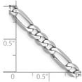 thumbnail image 5 of Auriga Fine Jewelry 14K White Gold 4.5mm Flat Figaro Chain Bracelet 7 inch for Women(L- 7inch, W- 4.5mm), 5 of 6