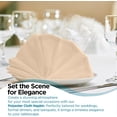 thumbnail image 5 of Leading Linens 12 pc Ivory 20"x20" Polyester Cloth Napkins - Premium Washable Soft Durable Elegant Table Linen for Dining Restaurants Weddings Events Rentals Banquets & Parties, 5 of 5