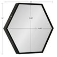 thumbnail image 6 of Kate and Laurel Rhodes Modern Hexagon Wall Mirror Set, 3 Pieces Black, Chic Geometric Mirror for Wall, 6 of 8