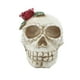 thumbnail image 1 of Estatua De Calavera Con Resina Ligera Calavera De Simulación Esqueleto Vívido Calavera Diversión Calavera De Halloween Flor Decoración De Halloween Para Halloween Noticed HA016540-00, 1 of 7