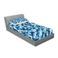 thumbnail image 2 of Ambesonne Camouflage Fitted Sheet & Pillow Sham Set, Blue Toned Design, Twinxl, Blue Coconut, 2 of 2