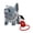 Gray, variant on Soft Safe Plush Walking Cats Toy That Meows and Walks Automatically for Kids Bedtime Comfort and Daily Entertainment