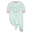 thumbnail image 3 of Gerber Baby Girls Organic Cotton Zip-Up Sleep 'N Play Pajamas, 2-Pack, 3 of 5