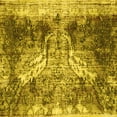 thumbnail image 1 of Ahgly Company Machine Washable Indoor Square Persian Yellow Traditional Area Rugs, 3' Square, 1 of 4