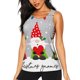thumbnail image 1 of Balery Merry Christmas Gnome1 Camiseta sin mangas estampada ligera para mujer, tops de entrenamiento sin mangas, camisetas de yoga transpirables de secado rápido.-X-Large, 1 of 7