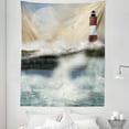 thumbnail image 1 of Lighthouse Tapestry, Oil Painting Style Art of Stormy Sea Splashing Waves Moon and Lighthouse, Fabric Wall Hanging Decor for Bedroom Living Room Dorm, 5 Sizes, Multicolor, by Ambesonne, 1 of 1