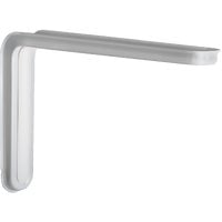 Knape & Vogt Slim-Line 215SP WH 10 Shelf L-Bracket, 10 in L, 6-1/2 in H, Steel