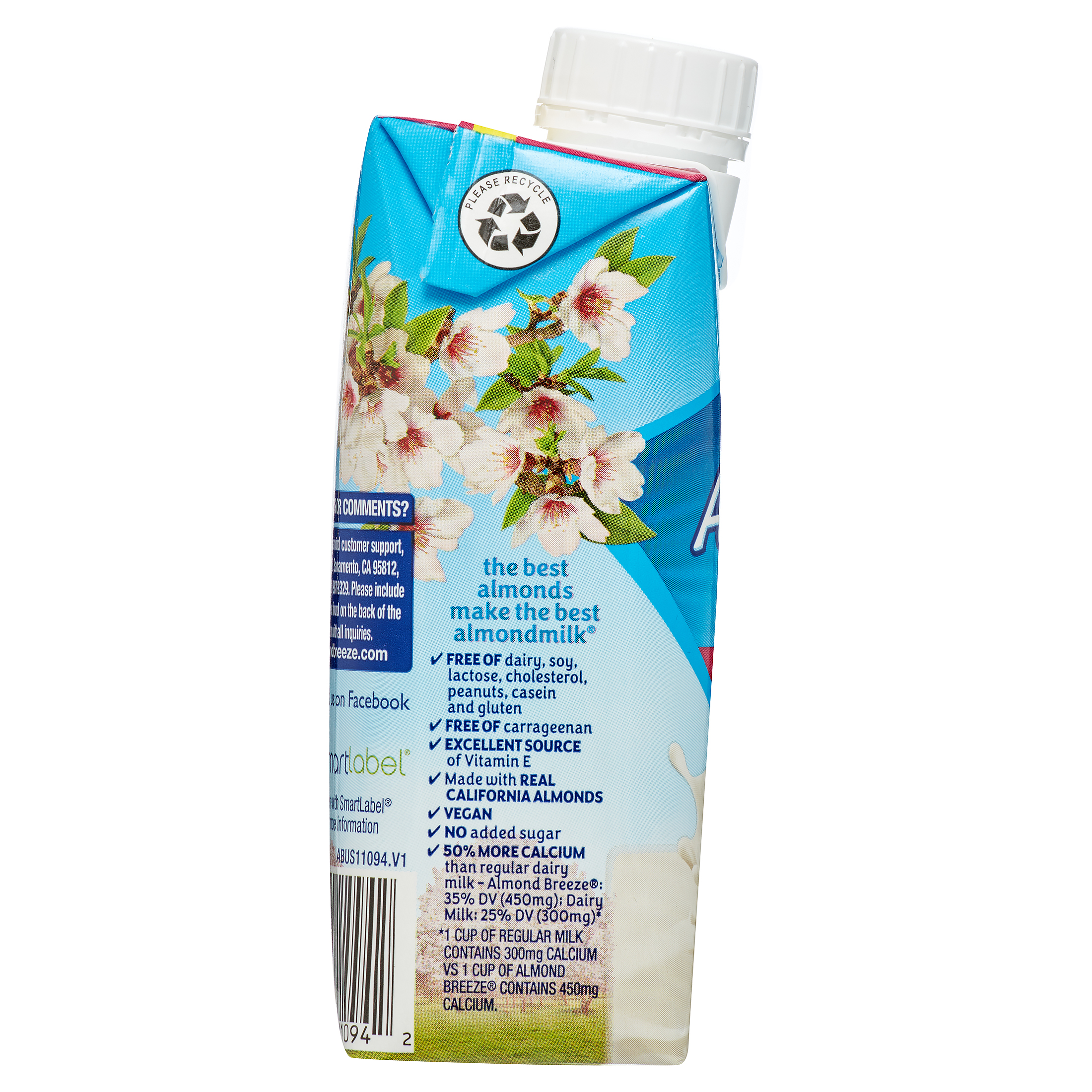 Almond Breeze Almondmilk, Unsweetened Vanilla 8 oz, 4 count