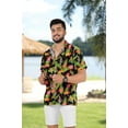 thumbnail image 2 of LA LEELA Men's Hawaiian Shirts Short Sleeve Button Down Shirt Men's Summer Shirts Casual Beach Holiday Hawaii Island Shirts for Men Funny XL Fall Leaves, Black, 2 of 5