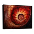 thumbnail image 2 of Designart "Swirling Scarlet Shellfish" Nautilus Floater Framed Wall Art Prints, 2 of 5