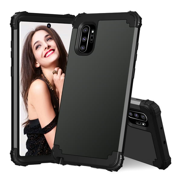 Galaxy Note 10 Case, Dteck Full Body Heavy Duty Protection Shockproof Slim Fit Case Cover for Samsung Galaxy Note 10 Plus (2019 Release) Without Built-in Screen Protector, Black