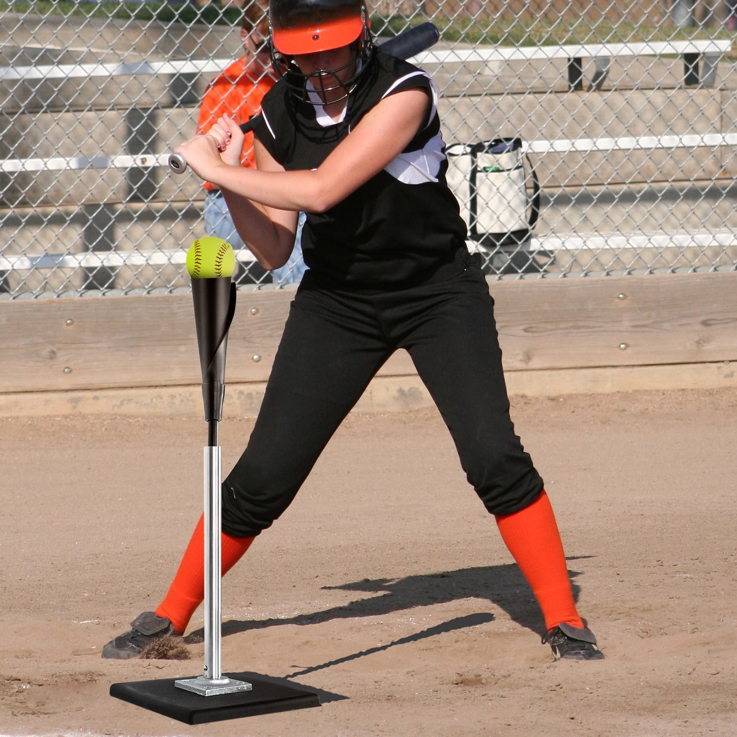 CureCalor Portable Batting Tee for Baseball,  25-37" Adjustments Easy Transport Premium Baseball Tee