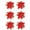 Red, variant on Christmas Savings! Dvkptbk 14cm Christmas Ornament Glitter Hollow Leaf Wreath Vine Circle Decoration 6PCS