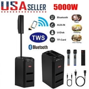 5000W Portable Line Array Speaker Battery Powered PA DJ Speaker System Subwoofer