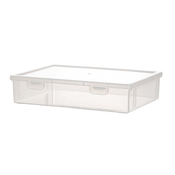 Stackable File Storage Box Water Resistant Clear Document Organiser Case Container for Documents Certificates Notebook