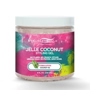 Kurlee Belle Jelle Coconut Styling Gel, 8 fl oz. Curly Hair Type, Shine Enhancing, Unisex