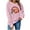 Pink-02, variant on STETMN Football Sweatshirt for Women Round Neck Pullover Shirt Fall Loose Athletic Tops