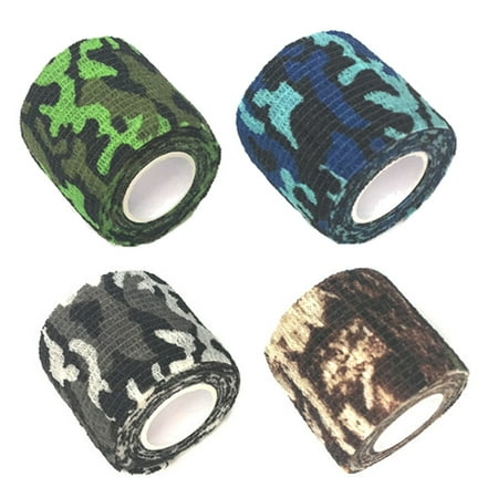 SPRING PARK Camo Wrap Tape Rifle Shotgun Camouflage Form Wrap Military Army Hunting Self-Adhesive Protective Bandage for Rifles Flashlights Bicycle